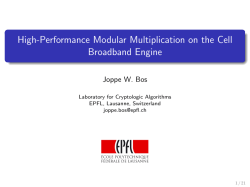 High-Performance Modular Multiplication on the Cell
