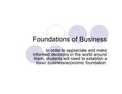 Foundations of Business