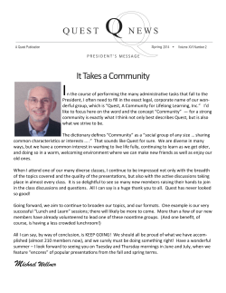 It Takes a Community