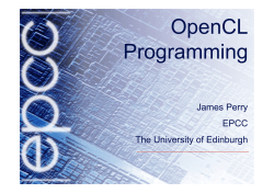 OpenCL Programming - Prace Training Portal