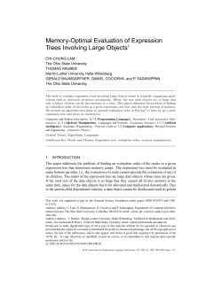 Memory-Optimal Evaluation of Expression Trees