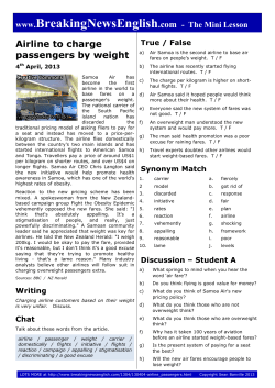 Airline Passengers - Breaking News English
