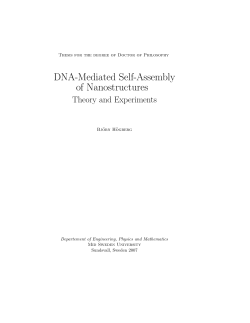 DNA-Mediated Self-Assembly of Nanostructures