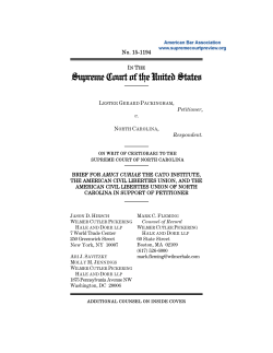 Brief for the Cato Institute, the American Civil Liberties Union, and