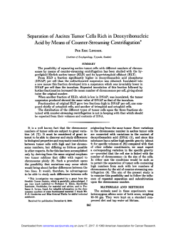 Separation of Ascites Tumor Cells Rich in