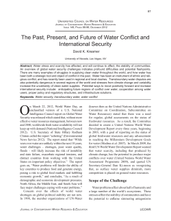 The Past, Present, and Future of Water Conflict and International