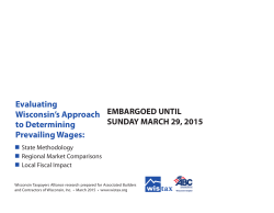 Evaluating Wisconsin`s Approach to Determining Prevailing Wages