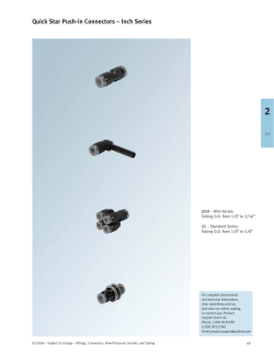 Quick Star Push-in Connectors &ndash; Inch Series