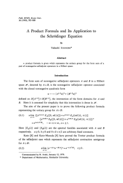 A Product Formula and Its Application to the Schrodinger Equation