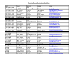 Shore Conference Sports Committes (FALL)