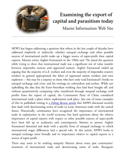 Examining the export of capital and parasitism today