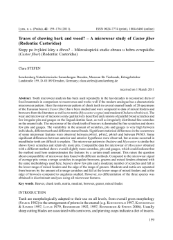 A microwear study of Castor fiber (Rodentia: Castoridae)