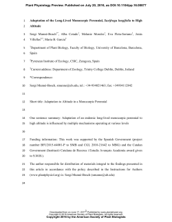 Adaptation of the Long-Lived Monocarpic