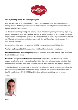 Menu of Workshops and INSET copy