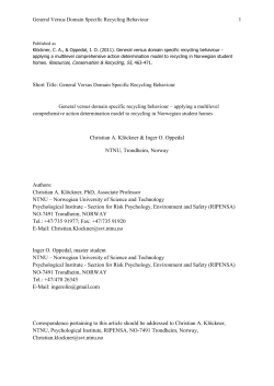 Short Title: Habits between Socialization and Past Behavior