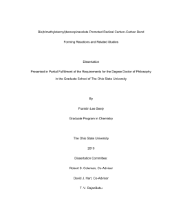 Bis(trimethylstannyl)benzopinacolate Promoted Radical Carbon