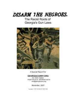 The Racist Roots of Georgia`s Gun Laws