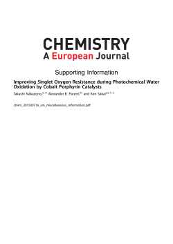 Improving Singlet Oxygen Resistance during Photochemical Water