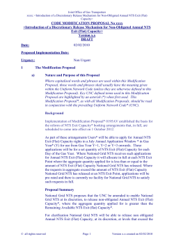 Introduction of a Discretionary Release Mechanism for Non