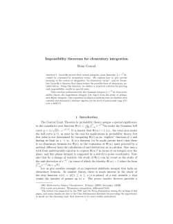 Impossibility theorems for elementary integration