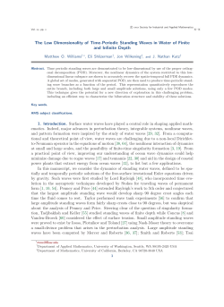 The Low Dimensionality of Time-Periodic Standing Waves in Water