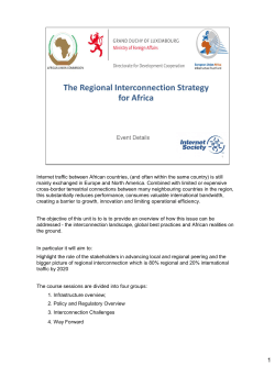 Internet traffic between African countries, (and often within the same