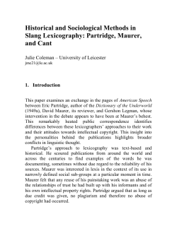 Partridge and Maurer - Leicester Research Archive