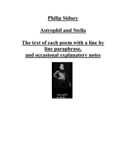 Philip Sidney, Astrophil and Stella, 1580