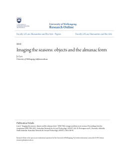 Imaging the seasons: objects and the almanac form