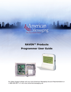 RAVEN™ Products Programmer User Guide