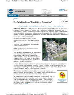 The Fall of the Maya: "They Did it to Themselves"