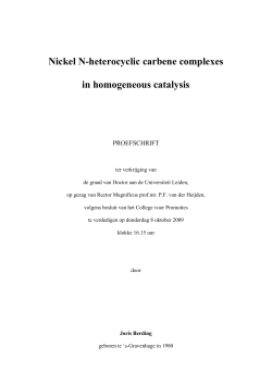 Nickel N-heterocyclic carbene complexes in homogeneous catalysis