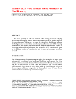 Influence of 3D Warp Interlock Fabric Parameters on Final Geometry