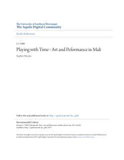 Playing with Time - Art and Peformance in Mali
