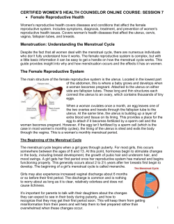 CERTIFIED WOMEN`S HEALTH COUNSELOR ONLINE COURSE