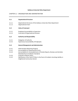 chapter 11 – organization and administration