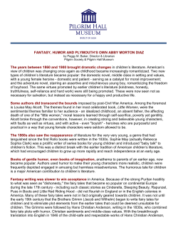 FANTASY, HUMOR AND PLYMOUTH`S OWN ABBY MORTON DIAZ