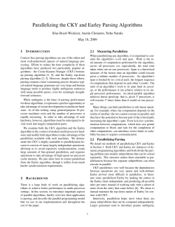 Parallelizing the CKY parser