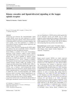 Kinase cascades and ligand-directed signaling at the kappa opioid