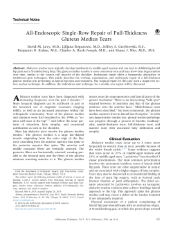 - Arthroscopy Techniques
