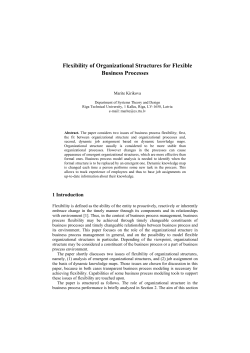 Flexibility of Organizational Structures for Flexible Business