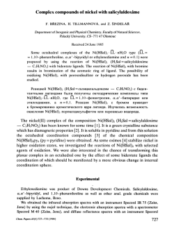 Complex compounds of nickel with