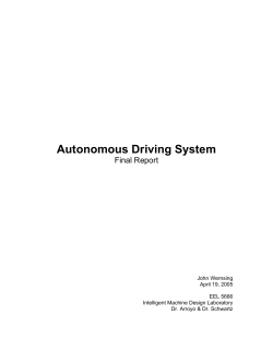 Autonomous Driving System - Machine Intelligence Lab