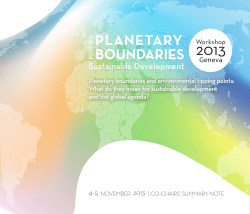 Planetary boundaries and environmental tipping points: What do
