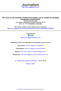 Journalism - rachel r mourao