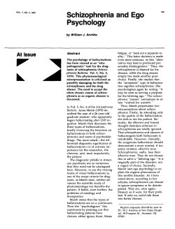 Schizophrenia and Ego Psychology