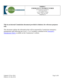 FORM C: Emergency Incident Form