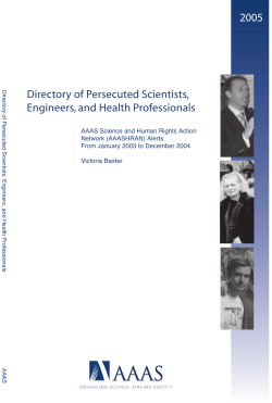 Directory of Persecuted Scientists, Engineers, and Health