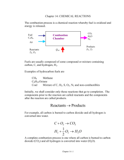 Chapter 14: CHEMICAL REACTIONS