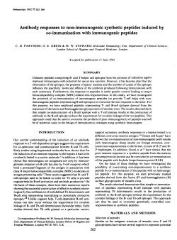 Antibody responses to non-immunogenic - Bio